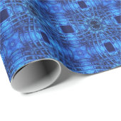 明るい電動ブルー抽象芸術幾何学芸術 ラッピングペーパー (ロールコーナー)