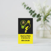 明るい電気稲妻球 名刺 (スタンド正面)