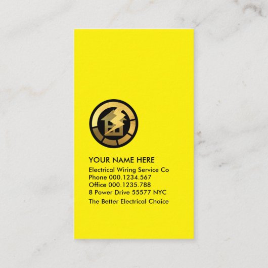 明るい電気稲妻球 名刺 (裏面)