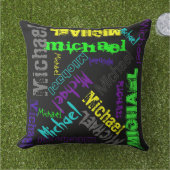 明るい電気色の一流のコラージュの枕 クッション (芝生)