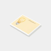 明るい電球のPost-Itノート ポストイット (アングル)