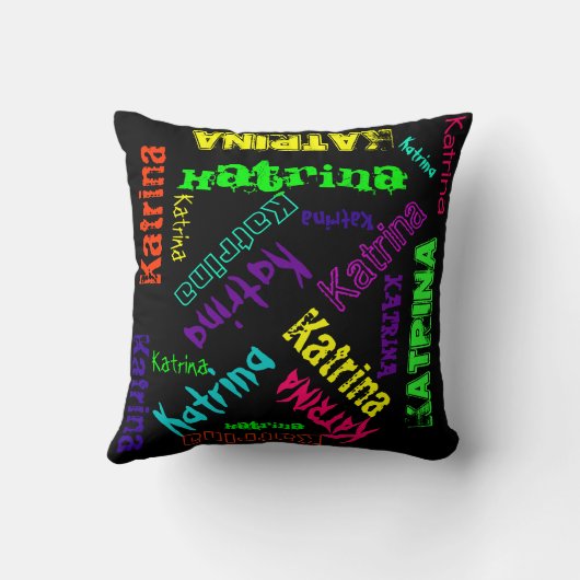 明るい電色でコラージュピローと名付ける クッション (裏面)