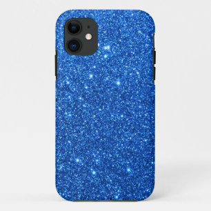 明るい青いグリッターの輝き iPhone 11 ケース