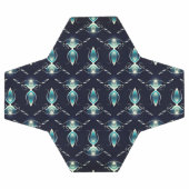 明るい青い宝石の上品な白熱［赤熱］光を放つ外観 サッカーボール (フラット)