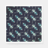 明るい青い宝石の上品な白熱［赤熱］光を放つ外観 スタンダードランチョンナプキン (正面)