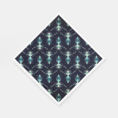 明るい青い宝石の上品な白熱［赤熱］光を放つ外観 スタンダードランチョンナプキン (角)