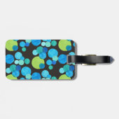 明るい青い月，荷物札，青，緑，黒 ラゲッジタグ (裏面横)