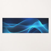 明るい青い波白熱［赤熱］光を放つ状 ヨガマット (正面(横))