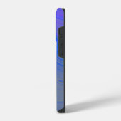 明るい青い渦巻きデザインの携帯電話ケース HAmbyWG iPhoneケース (左側面)