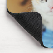 明るい青い目の子ネコ マウスパッド (コーナー)