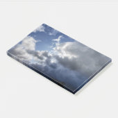 明るい青お洒落いコーニッシュ空のふわふわした雲 ポストイット (アングル)