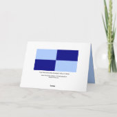 明るい青と濃い青の長方形 サンキューカード (裏面)