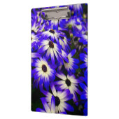 明るい青と白のデジタルの花 クリップボード (左)