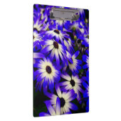 明るい青と白のデジタルの花 クリップボード (右)