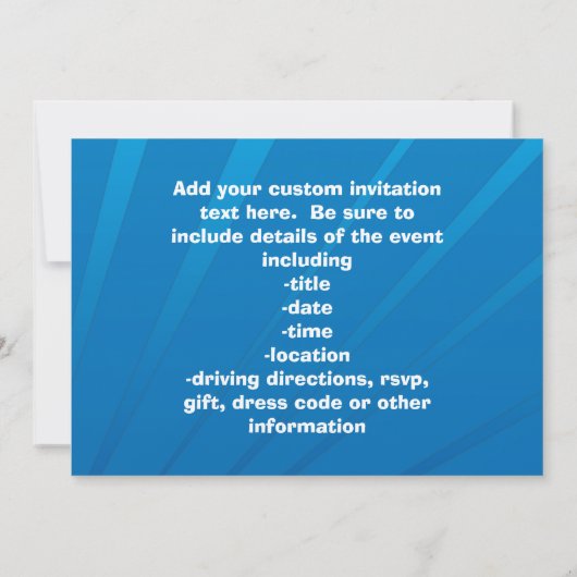 明るい青と赤いスポーツカーの炎の子供たちボーイズ 招待状 (裏面)