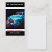 明るい青によって元通りにされるヴィンテージの自動車の写真 名刺 (正面/裏面)