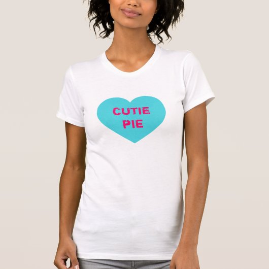 明るい青のコンバージョンハート Tシャツ (正面)