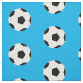 明るい青のサッカーボールのパターン ファブリック (見本)
