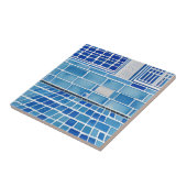 明るい青のタイルの壁 タイル (側面)