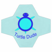 明るい青のタートルデュデサッカーボール サッカーボール (フラット)