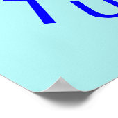 明るい青のタートルデュデポスター ポスター (角)