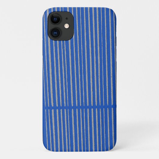 明るい青のモダンユニークストライプのパターカッコいいン Case-Mate iPhoneケース (裏面)