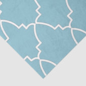 明るい青のモロッコ格子パターン 薄葉紙 (詳細)