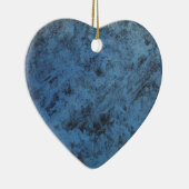 明るい青のヴィンテージ セラミックオーナメント (右)