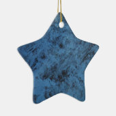 明るい青のヴィンテージ セラミックオーナメント (右)