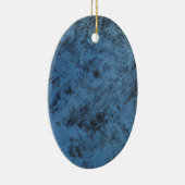 明るい青のヴィンテージ セラミックオーナメント (右)