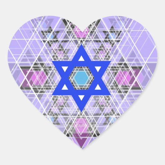 明るい青の星。 ハートシール (正面)