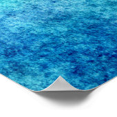 明るい青の水色の背パーソナライズされた景 ポスター (角)