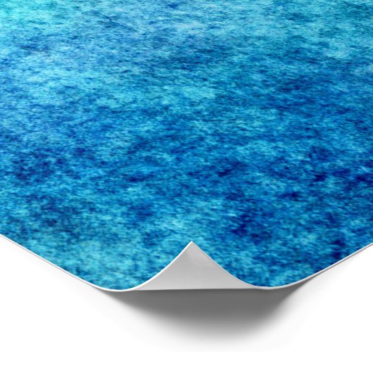 明るい青の水色の背パーソナライズされた景 ポスター (角)