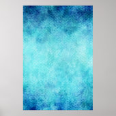 明るい青の水色の背パーソナライズされた景 ポスター (正面)