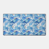 明るい青の熱帯水の色のパターン デスクマット (正面)