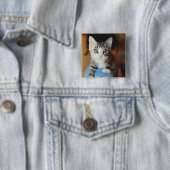明るい青の目をした子猫 缶バッジ (インサイチュ)