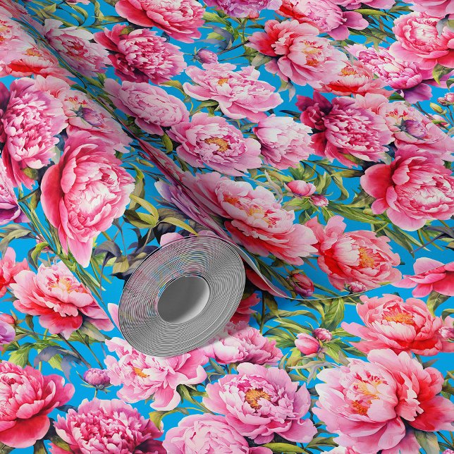 明るい青の紺色に壮大な愛の牡丹 壁紙 (クリエイターアップロード済み)