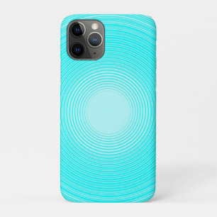 明るい青の背景の明るい青の円 iPhone 11 PROケース