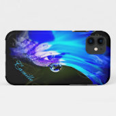 明るい青の花W/ウォータードロップiPhone 5ケース Case-Mate iPhoneケース (裏面(横))