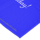 明るい青パーソナライズされた色90番目の誕生日テーブル布 テーブルクロス (アングル)