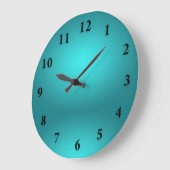 明るい青モダンの大きな壁時計 ラージ壁時計 (傾斜)