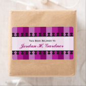 明るい青春パープル蔵書票 ラベル (インサイチュ)