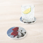 明るい青空に赤いバラ コースター (側面)