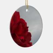 明るい青空に赤いバラ セラミックオーナメント (右)