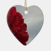 明るい青空に赤いバラ セラミックオーナメント (右)