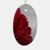 明るい青空に赤いバラ セラミックオーナメント (右)