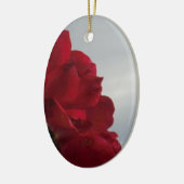 明るい青空に赤いバラ セラミックオーナメント (左)