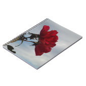 明るい青空に赤いバラ ノートブック (左側)