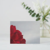 明るい青空に赤いバラ ポストカード (スタンド正面)