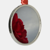 明るい青空に赤いバラ メタルオーナメント (右)